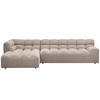 ECKSOFA Allure in gesteppt Braun  165/324 cm  - Schwarz/Braun, Design, Kunststoff/Textil (165/324cm) - Livetastic
