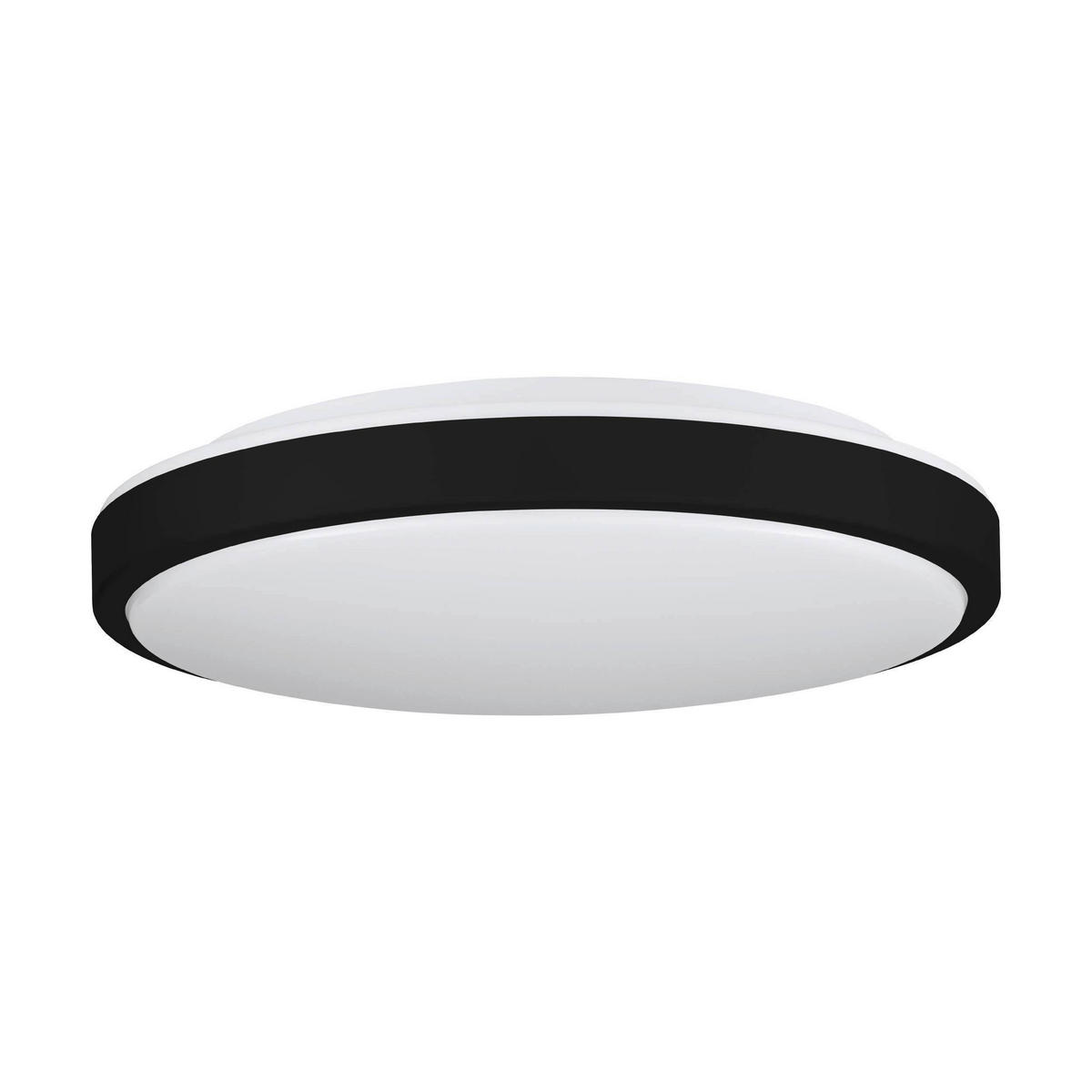 DECKENLEUCHTE 43/9 cm   - Schwarz/Weiß, Basics, Kunststoff/Metall (43/9cm) - Eglo
