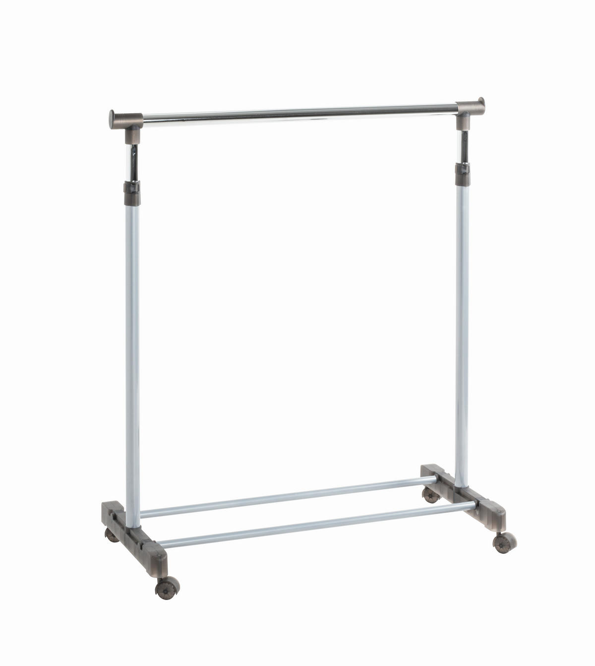 KLEIDERWAGEN in Grau, Alufarben, Chromfarben 90/95-170/43 cm   - Chromfarben/Alufarben, Basics, Kunststoff/Metall (90/95-170/43cm)