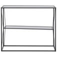 KONSOLENTISCH Grau, Schwarz  - Schwarz/Grau, Trend, Glas/Metall (100/30/80cm) - Xora