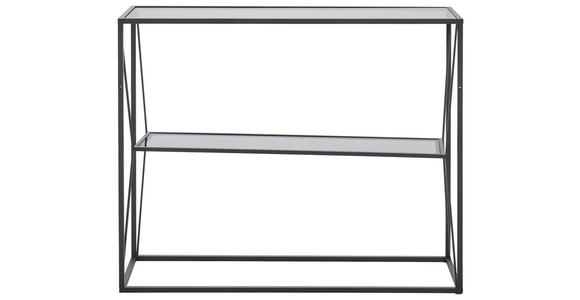 KONSOLENTISCH Grau, Schwarz - Schwarz/Grau, Trend, Glas/Metall (100/30/80cm) - Xora