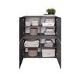 HIGHBOARD  99,4/119,4/39,8 cm  - Anthrazit/Schwarz, Design, Holzwerkstoff/Kunststoff (99,4/119,4/39,8cm) - Xora