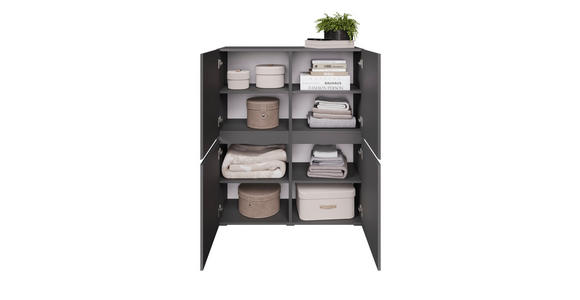 HIGHBOARD  99,4/119,4/39,8 cm  - Anthrazit/Schwarz, Design, Holzwerkstoff/Kunststoff (99,4/119,4/39,8cm) - Xora