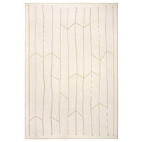 FLACHWEBETEPPICH 130/190 cm LIVING-TUAREG, waschbar Creme, Honig  - Creme/Honig, Design, Kunststoff/Textil (130/190cm) - Lindorug