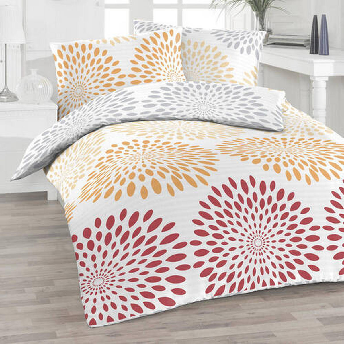 BETTWÄSCHE 2-teilig Seersucker 135/200 cm  - Rot, Basics, Textil (135/200cm) - Florella