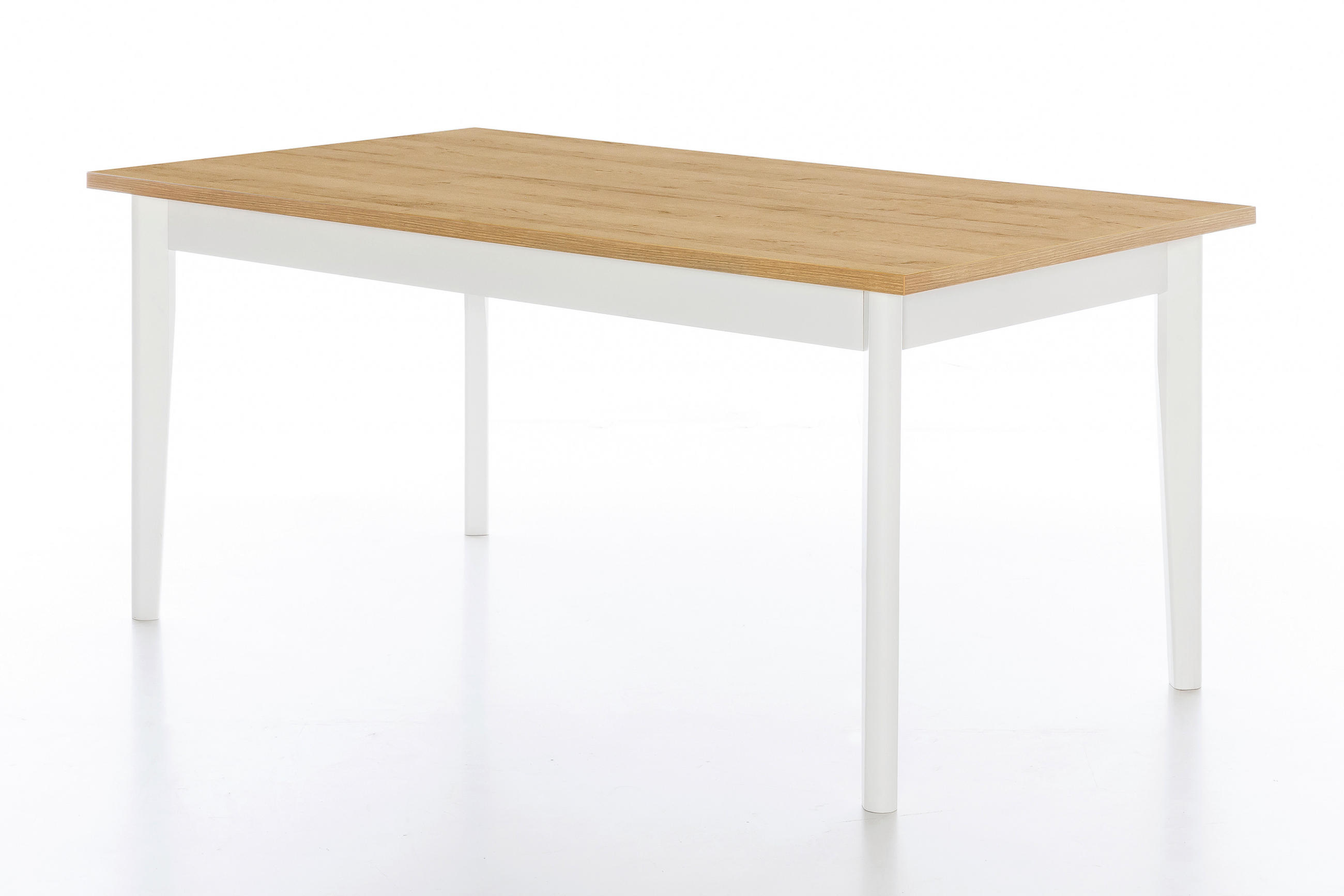 KIHÚZHATÓ ASZTAL - tölgyfa/fehér, Basics, faalapú anyag (160-220/75/90cm) - Hom`in