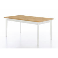 KIHÚZHATÓ ASZTAL - tölgyfa/fehér, Basics, faalapú anyag (160-220/75/90cm) - Hom`in