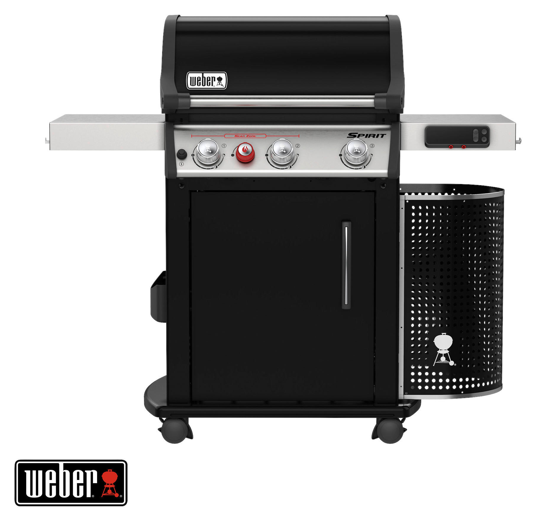 GASGRILL - Edelstahlfarben/Schwarz, Modern, Metall (97,3/52,8/57,8cm) - Weber Grill