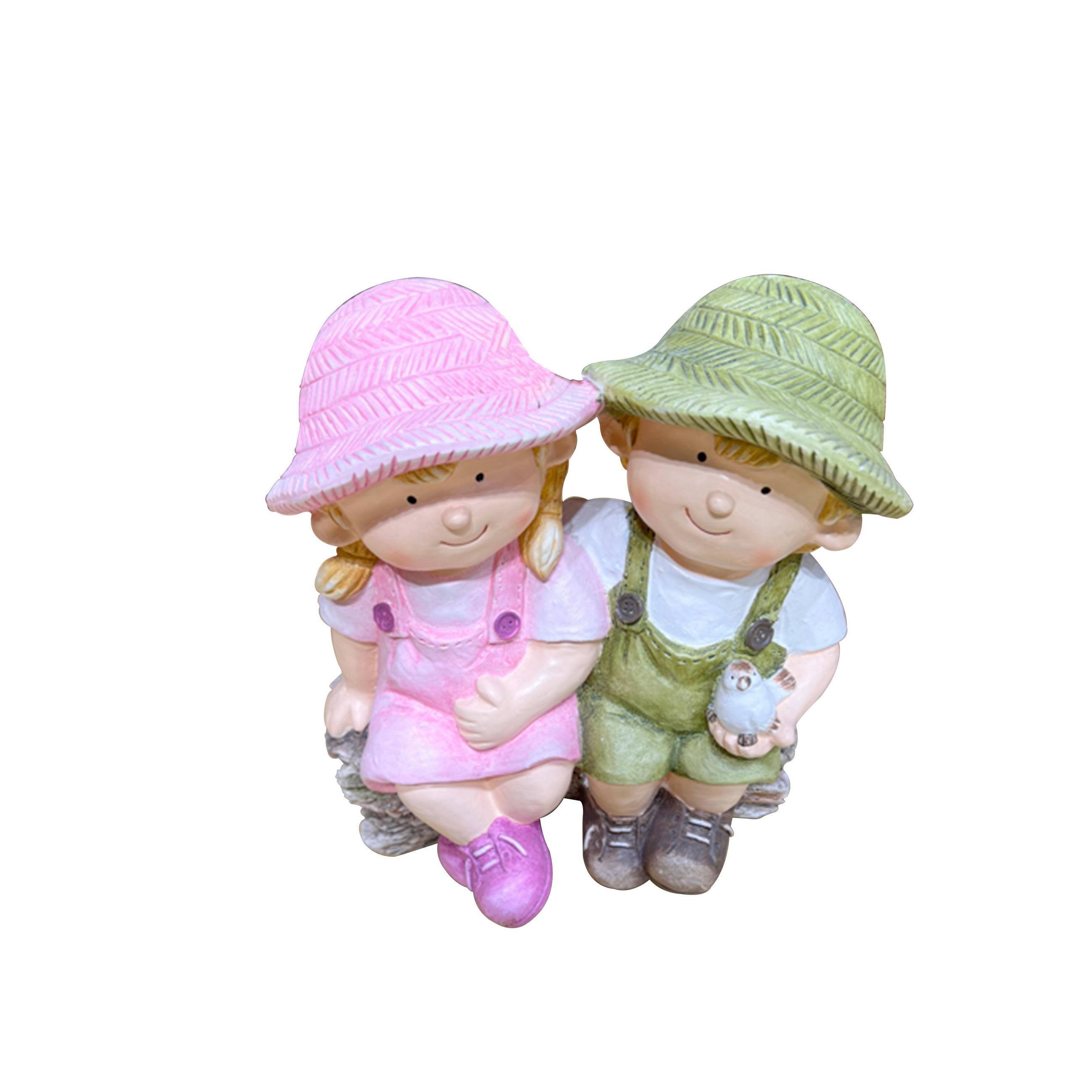 GYEREK DÍSZFIGURA - pink/zöld, Lifestyle, kő (32/36/23cm)