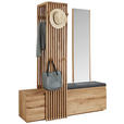 GARDEROBE  in 157/195/51 cm  - Eichefarben, Natur, Glas/Holz (157/195/51cm) - Linea Natura