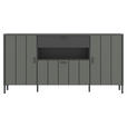 SIDEBOARD SHIRLEY 173,2/84,8/40 cm 1 Schublade(n)  - Schwarz/Grau, Design, Holzwerkstoff/Kunststoff (173,2/84,8/40cm) - Carryhome