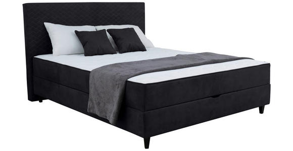 BOXBETT 120/200 cm  in Schwarz  - Schwarz, KONVENTIONELL, Kunststoff/Textil (120/200cm) - Carryhome