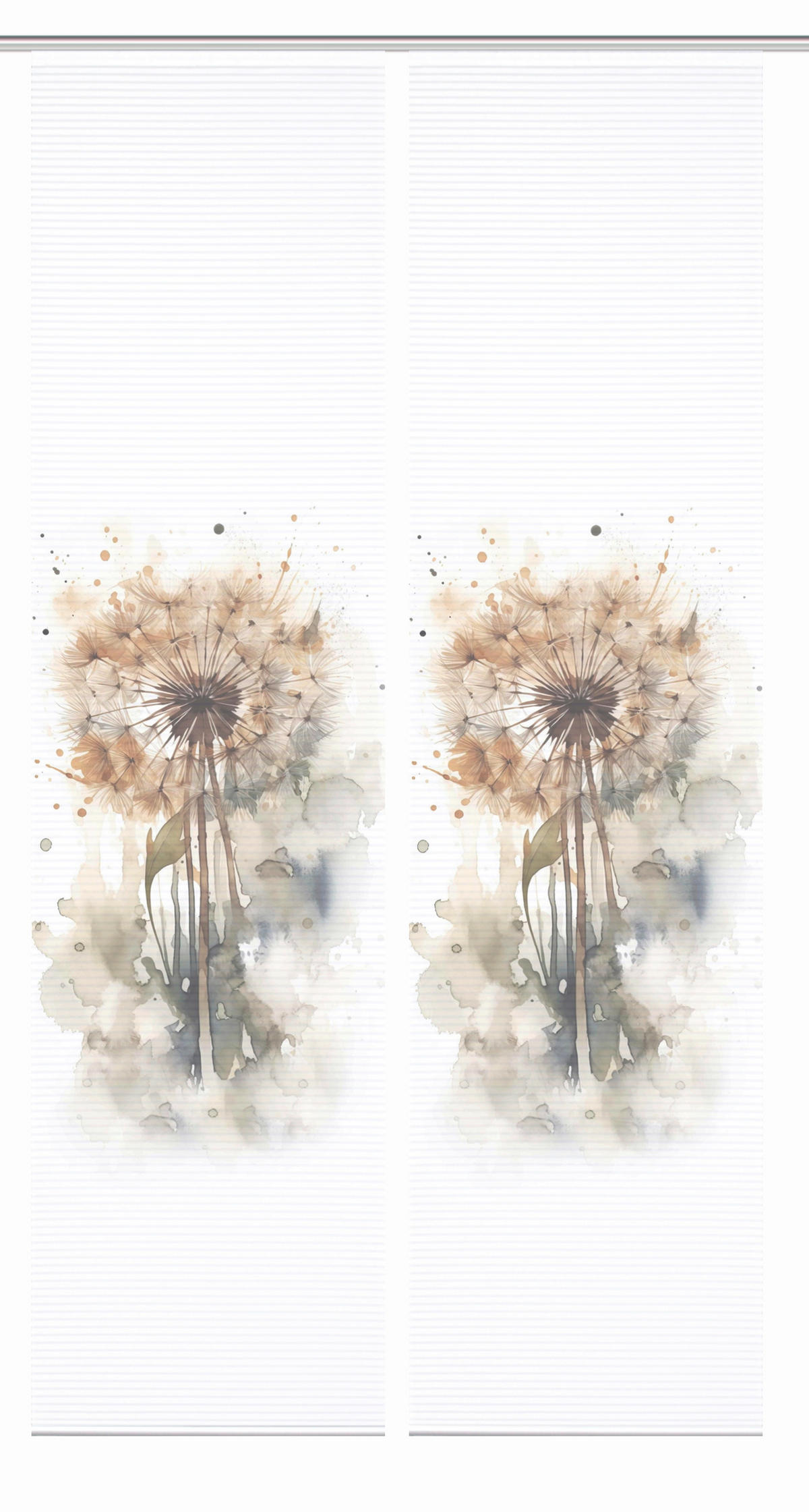 FLÄCHENVORHANG  2 Stück  halbtransparent  60/245 cm   - Hellgrau/Naturfarben, Natur, Textil (60/245cm)