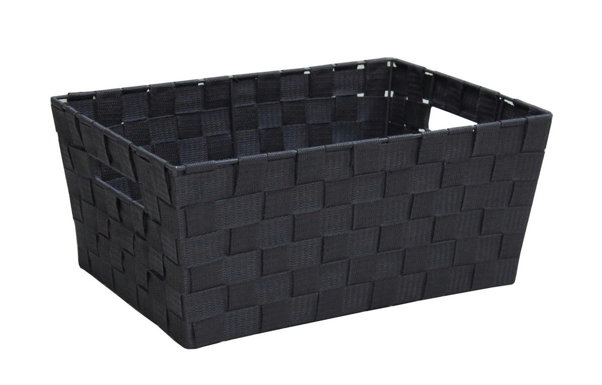 KOŠÍK DO REGÁLU, čierna - čierna, Basics, plast (37/16/27cm) - Landscape