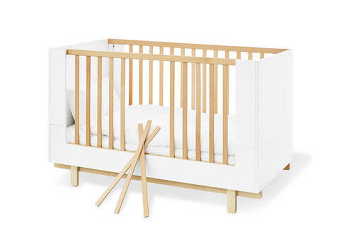 GITTERBETT PINOLINO BOKS 70/140 cm  - Ahornfarben/Weiß, Trend, Holz/Holzwerkstoff (70/140cm) - Pinolino