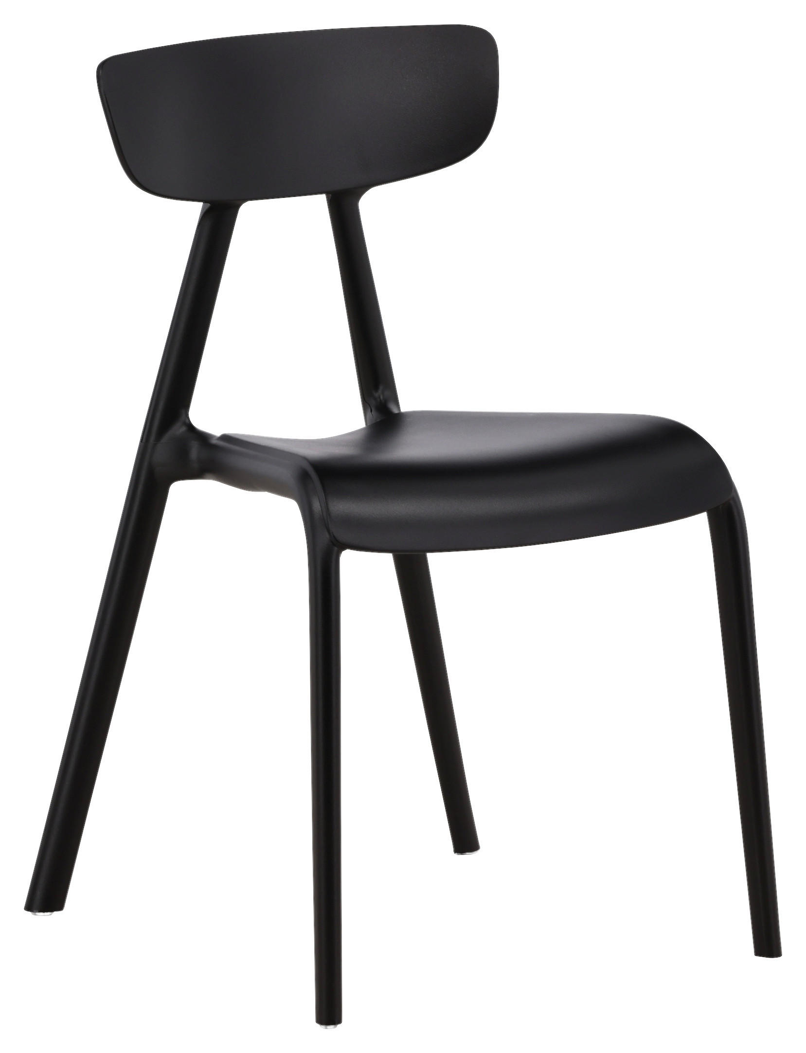 STUHL-SET  in glatt  - Schwarz, Design, Kunststoff (49/79.5/54cm) - Livetastic