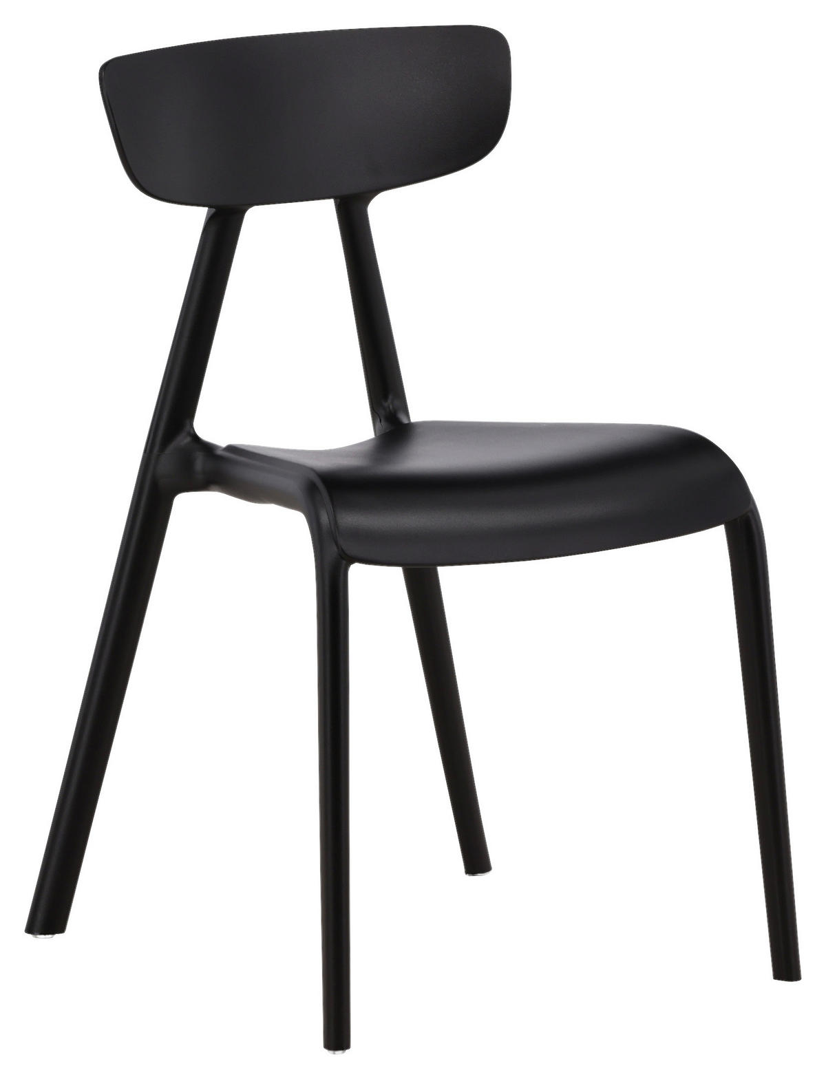 STUHL-SET  in glatt  - Schwarz, Design, Kunststoff (49/79.5/54cm) - Livetastic