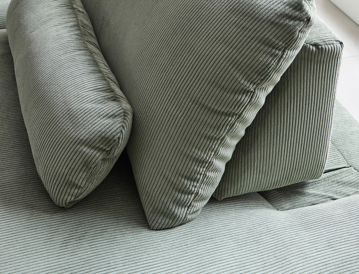 HÖRNSOFFA i tunn manchester skogsgrön  - skogsgrön/svart, Design, textil/plast (316/242cm) - Niels Andersson