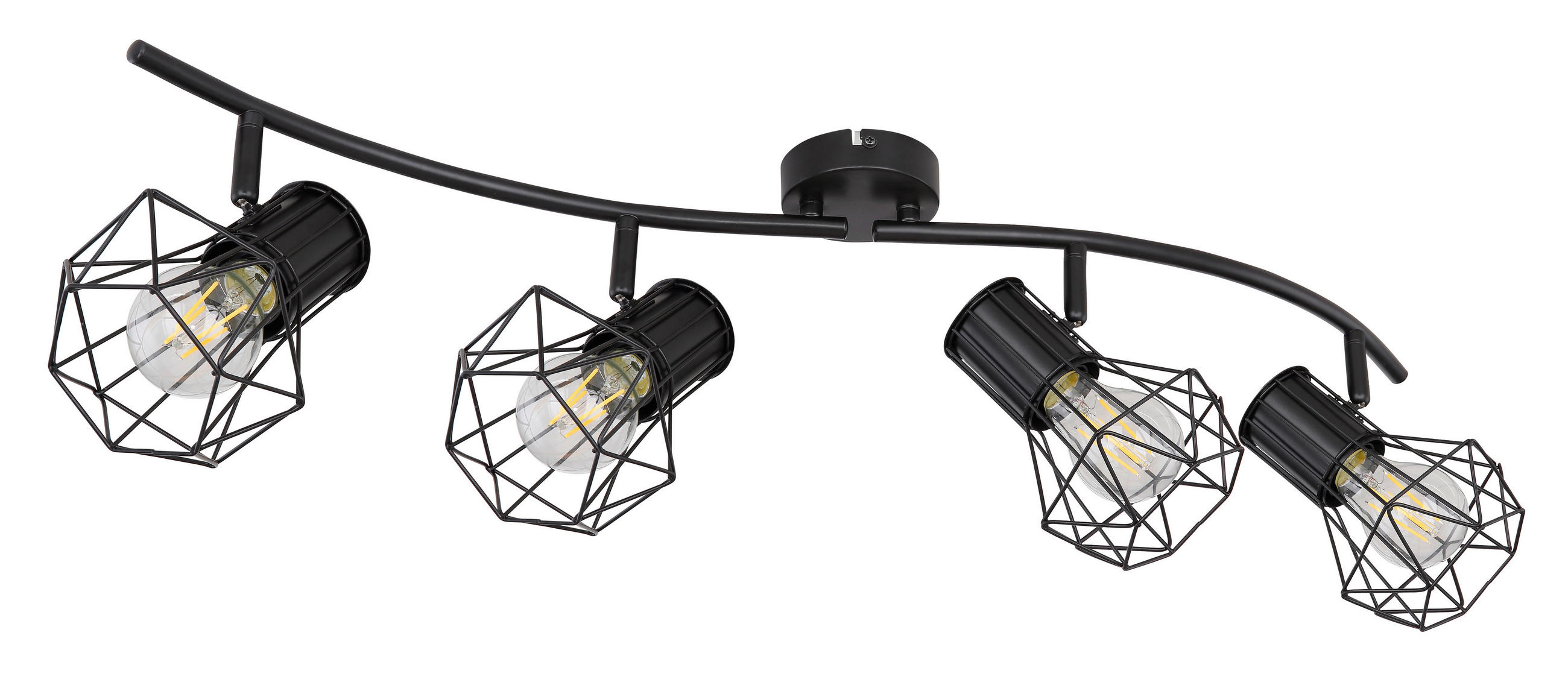 BODOVÉ SVIETIDLO, 40 W/E27, 80/22,5/19 cm - čierna, Konventionell, kov (80/22,5/19cm) - Globo