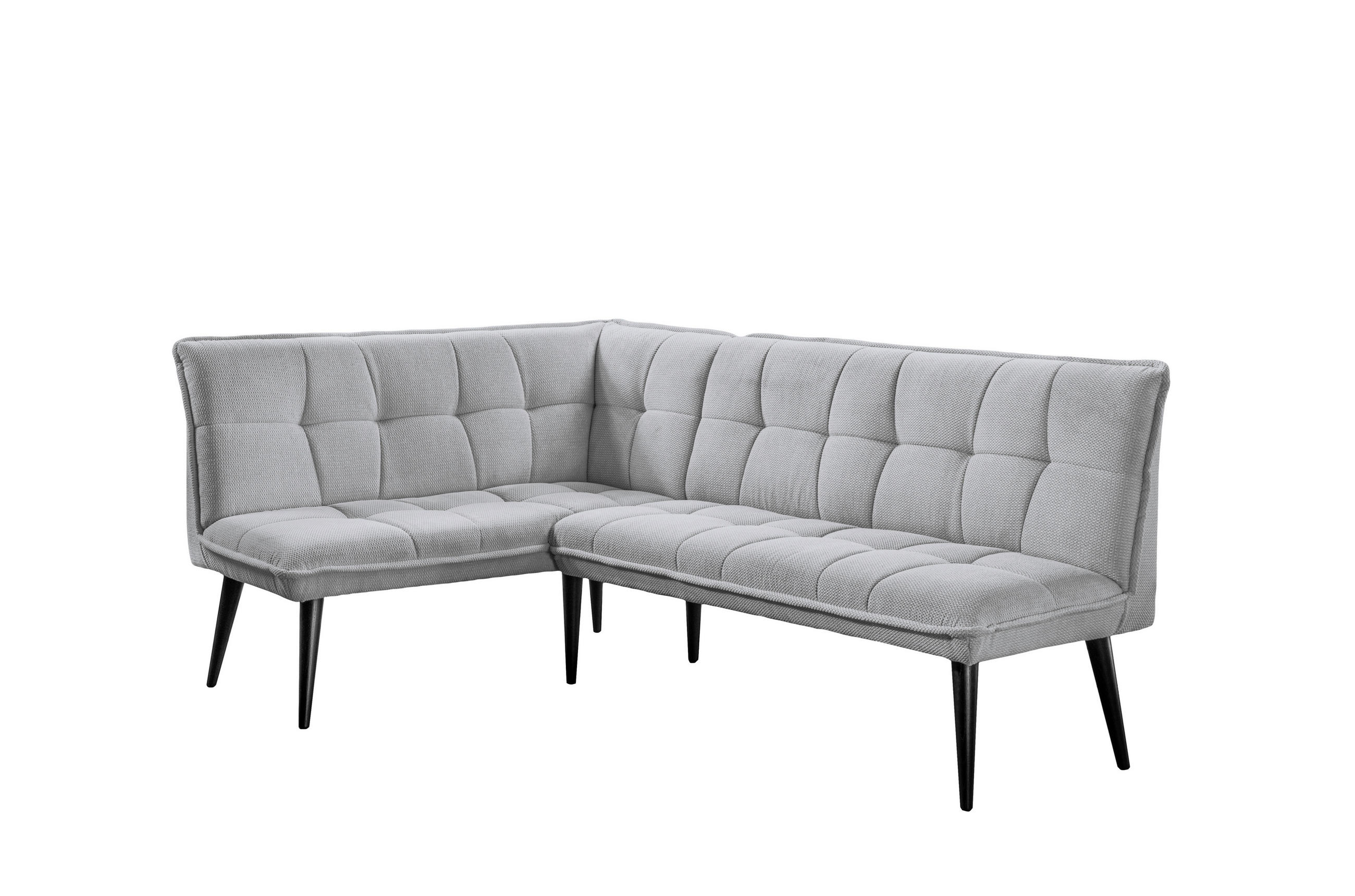 KLUPA KUTNA  svijetlo siva  drvo, tekstil, drvni materijal      - svijetlo siva/crna, Moderno, drvni materijal/drvo (240/161cm) - Livetastic