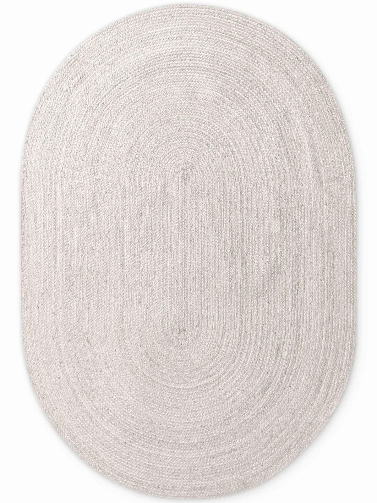 JUTETEPPICH 160/230 cm Jute Braided Weiß  - Weiß, Basics, Textil (160/230cm) - Hanse Home