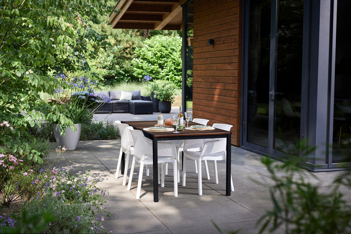 GARTENTISCH Kunststoff Walnussfarben rechteckig  - Walnussfarben, Modern, Kunststoff (160/75/95cm) - Ambia Garden