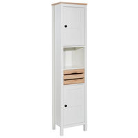 HOCHSCHRANK 44/195/33 cm  - Schwarz/Eiche San Remo, ROMANTIK / LANDHAUS, Holzwerkstoff/Kunststoff (44/195/33cm) - Xora