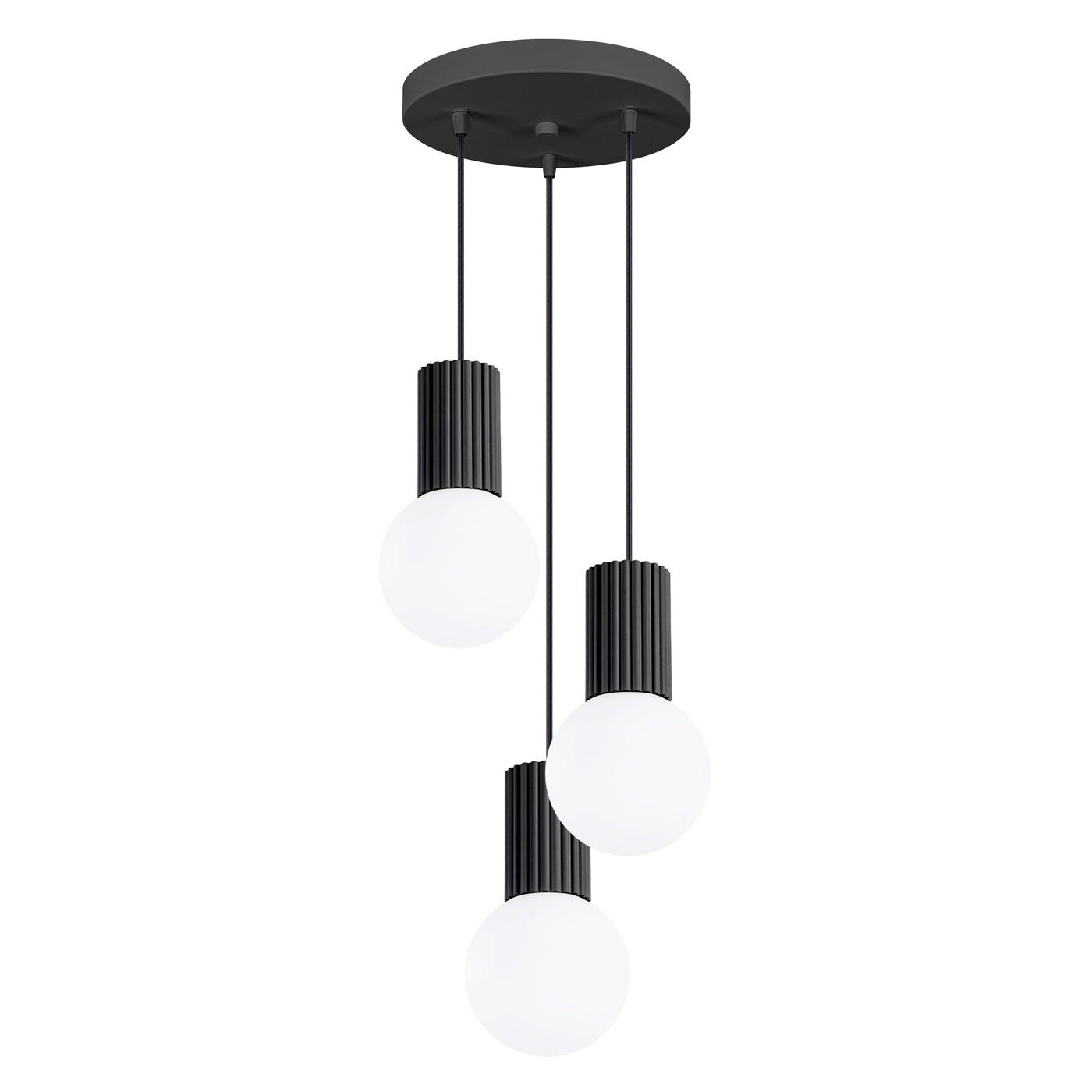 XXXLutz Pendelleuchte Halo Schwarz 25x125x25 cm