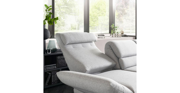 ECKSOFA in Flachgewebe Salbeigrün  - Salbeigrün/Schwarz, Design, Textil/Metall (253/207cm) - Dieter Knoll