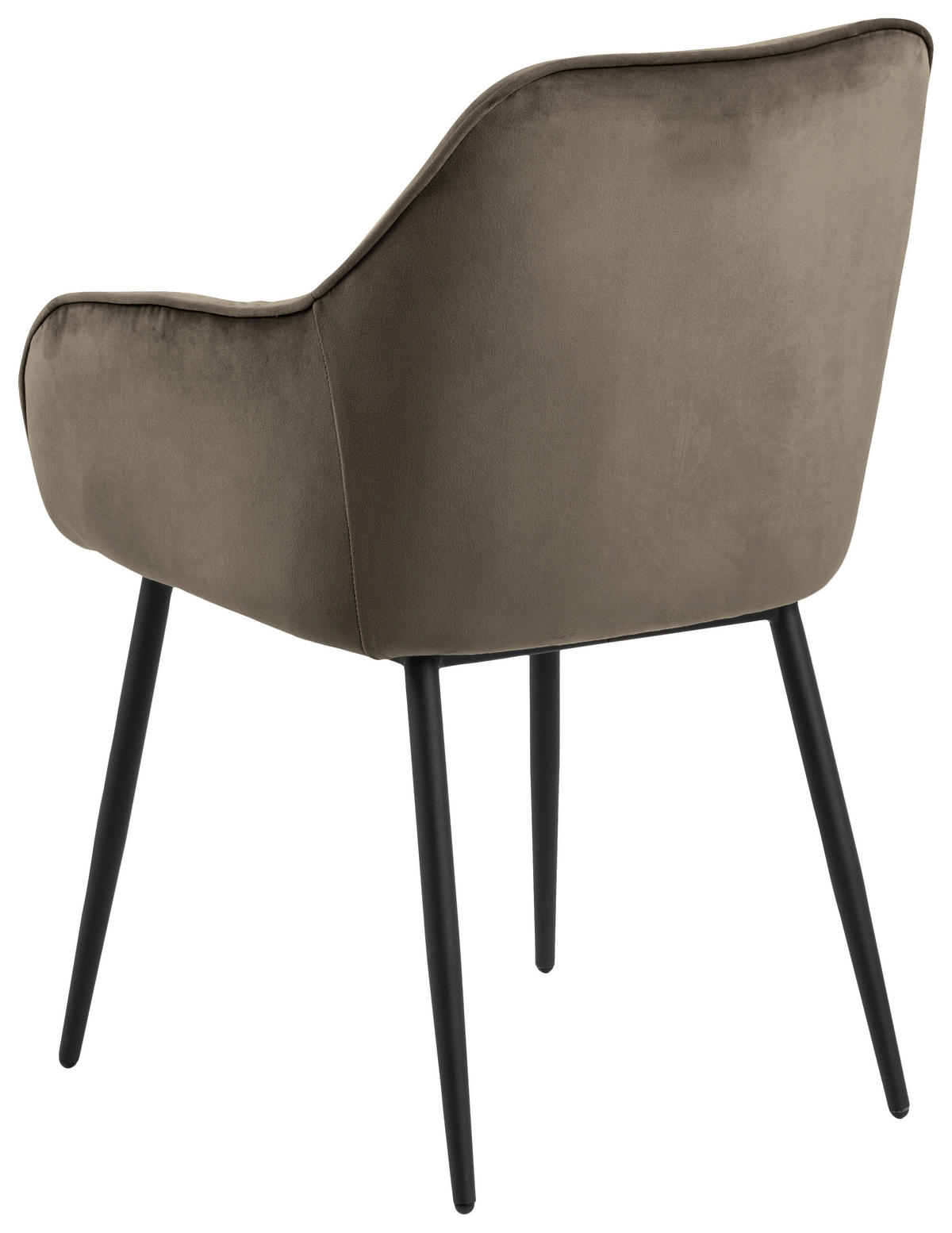 ARMLEHNSTUHL  in Samt  - Beige/Schwarz, Design, Textil/Metall (58/83/55cm) - MID.YOU