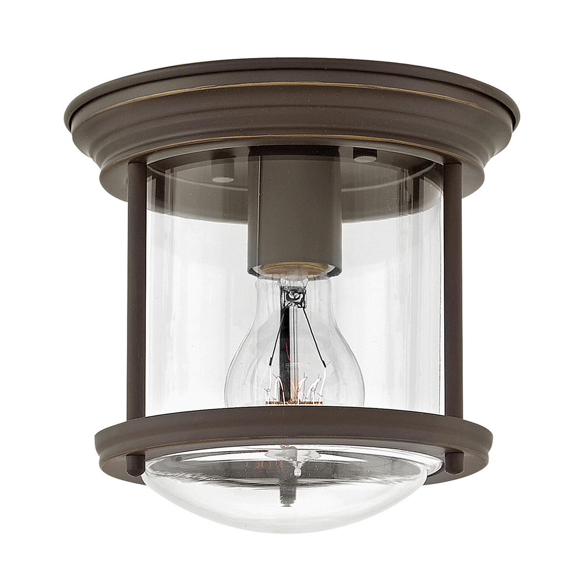 DECKENLEUCHTE Elstead Hadrian 19.6/18.5 cm   - Bronzefarben, KONVENTIONELL, Glas/Metall (19.6/18.5cm) - Elstead Lighting