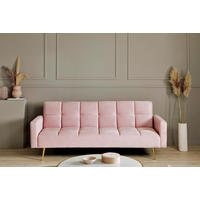 SCHLAFSOFA Rosa  - Goldfarben/Rosa, MODERN, Holz/Textil (213/84/84cm) - Livetastic