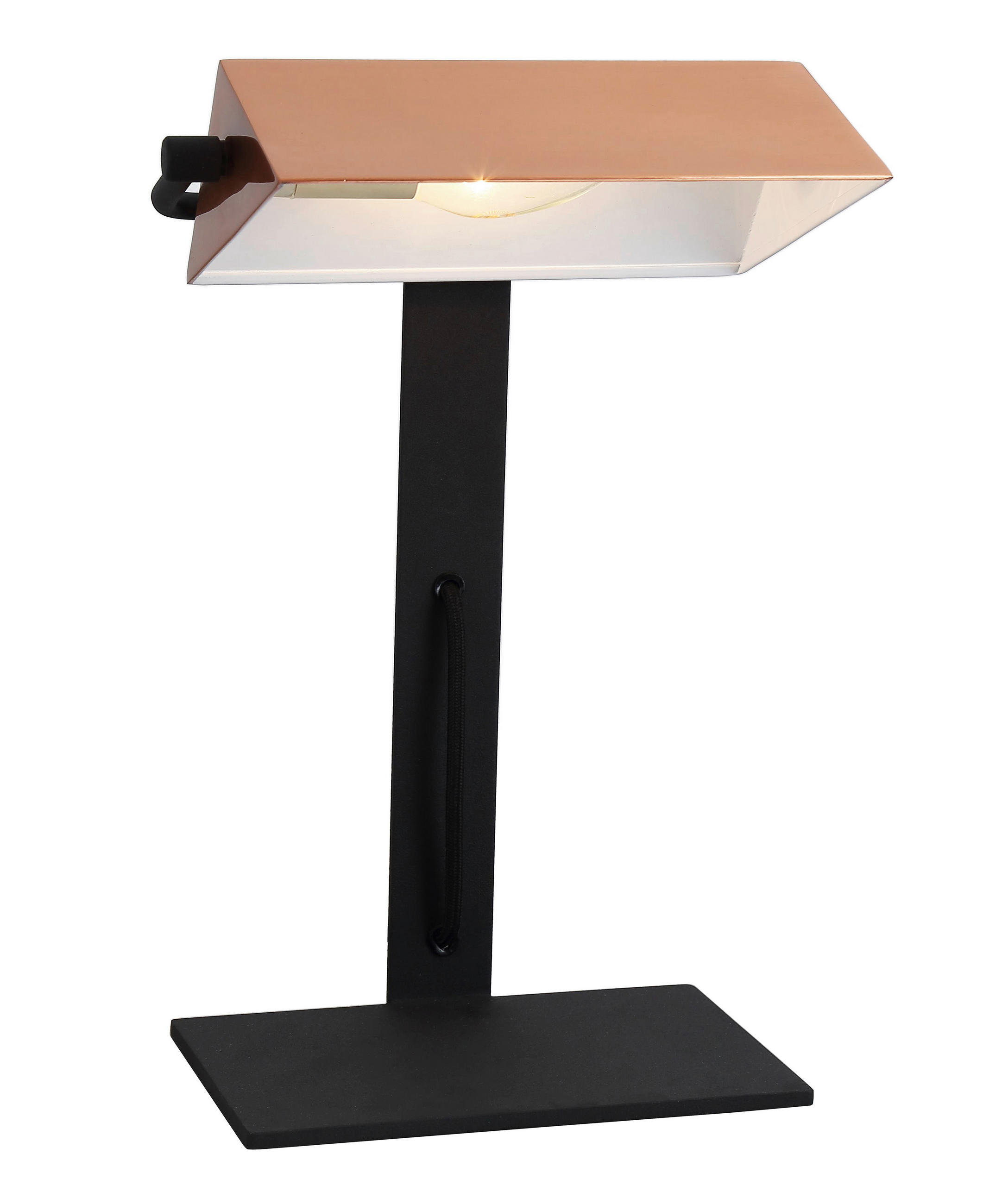 XXXLutz Tischleuchte Schwarz, Kupfer 16x24x36 cm