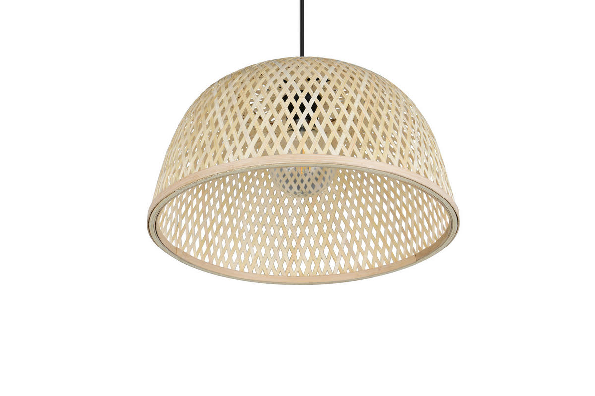 HÄNGELEUCHTE 40/150 cm    - Schwarz/Naturfarben, Natur, Naturmaterialien/Metall (40/150cm)