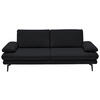 3-SITZER-SOFA in Leder Anthrazit  - Anthrazit/Schwarz, Design, Leder/Metall (222/86/104cm) - Dieter Knoll