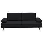 3-SITZER-SOFA in Leder Anthrazit  - Anthrazit/Schwarz, Design, Leder/Metall (222/86/104cm) - Dieter Knoll