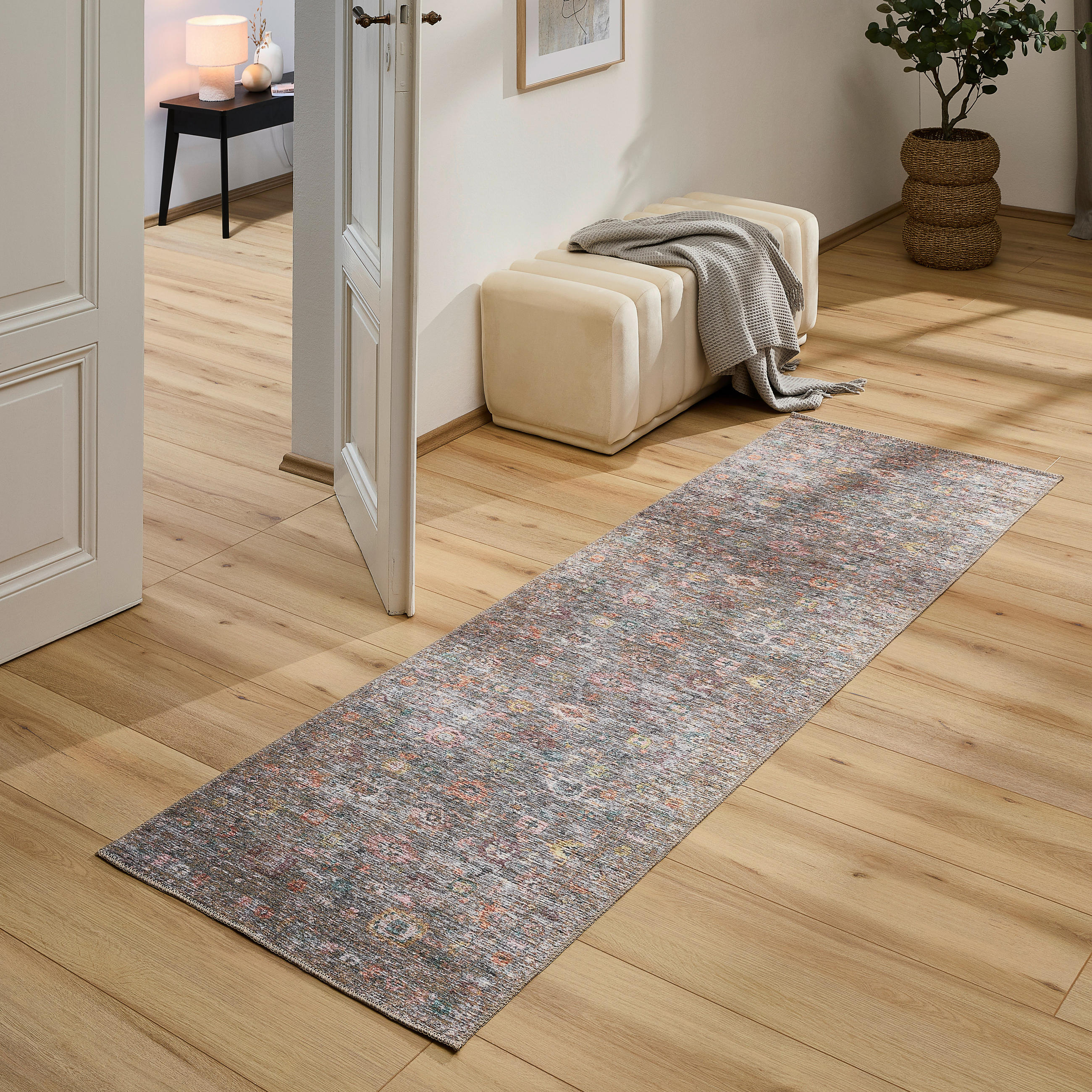 VINTAGE-TEPPICH 76/240 cm Grau  - Grau, LIFESTYLE, Textil (76/240cm) - Novel