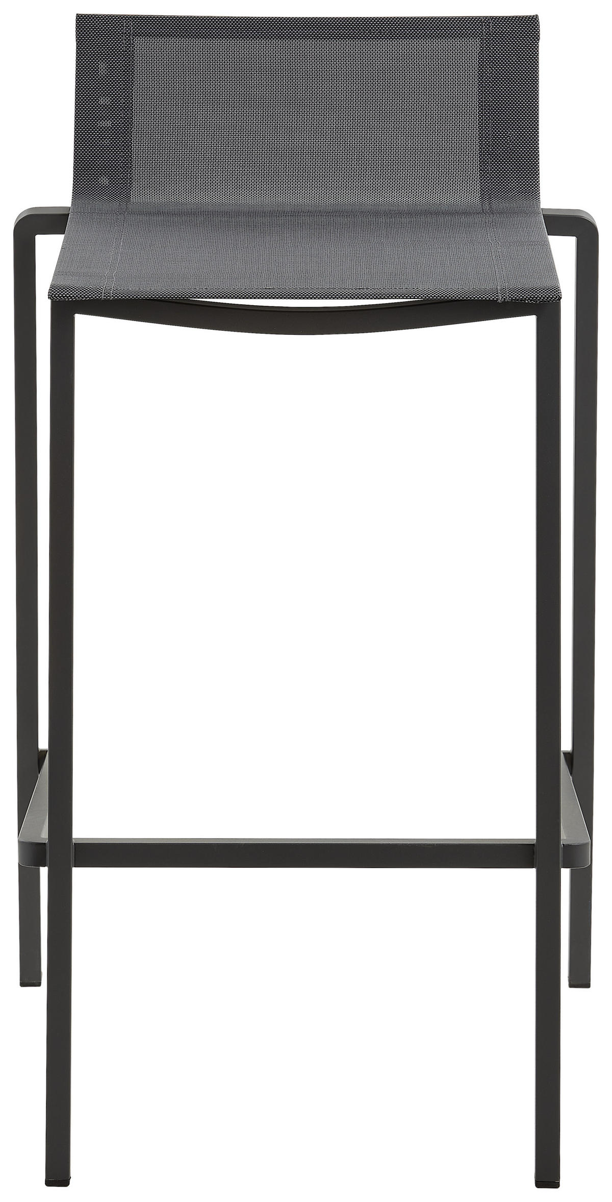 GARTEN-BARHOCKER Edelstahl Anthrazit, Grau  - Anthrazit/Grau, Design, Textil/Metall (46/84/46cm) - Amatio