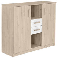KOMMODE 124/105/41 cm  in Eichefarben, Weiß  - Eichefarben/Weiß, Design, Holzwerkstoff/Kunststoff (124/105/41cm) - MID.YOU