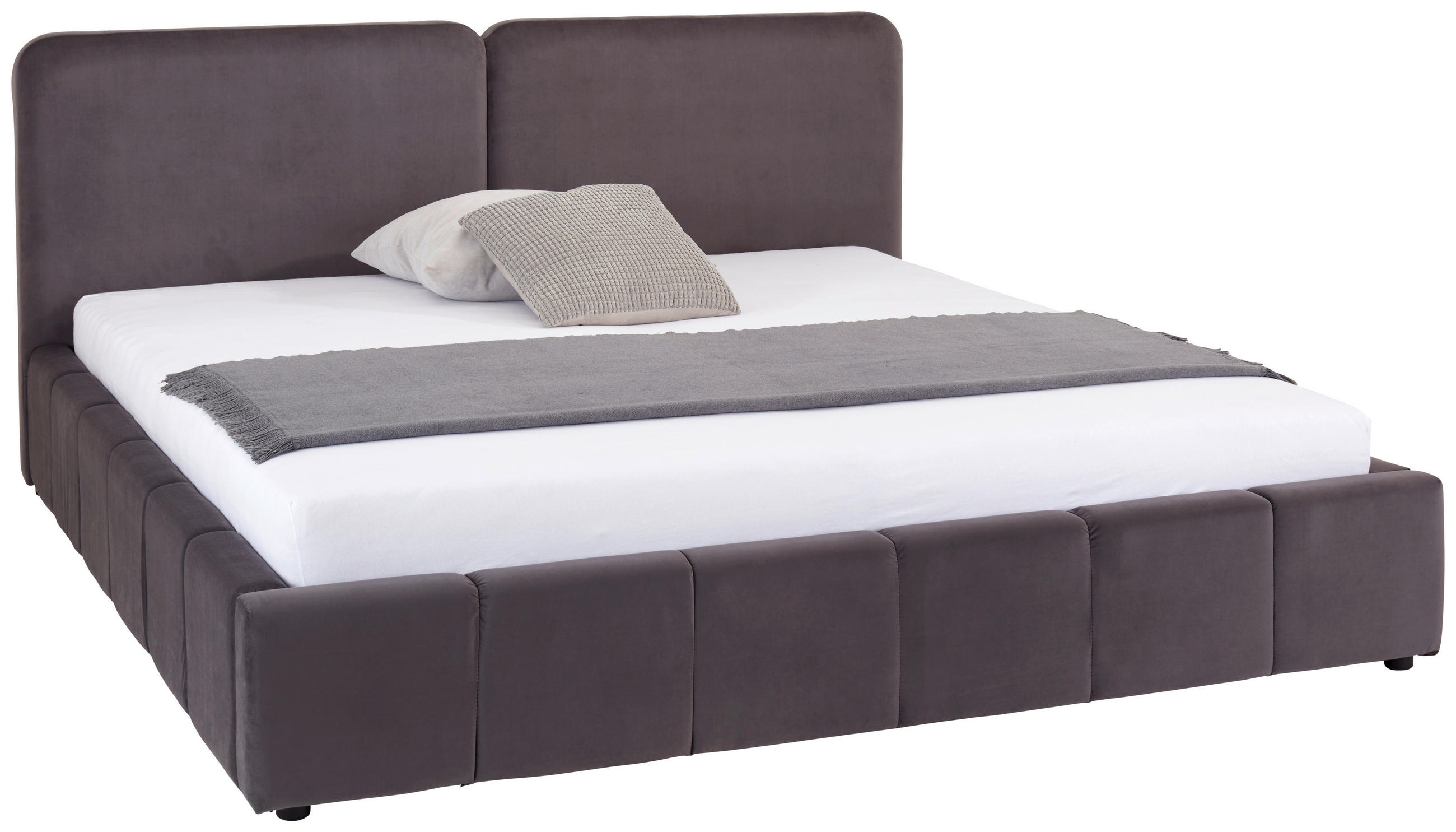 Polsterbett Mit Lattenrost 180x200 Cm Dorry Dunkelgrau