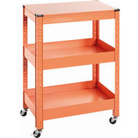 SERVÍROVACÍ VOZÍK, oranžová, 50/32/75 cm - oranžová, Design, kov (50/32/75cm)