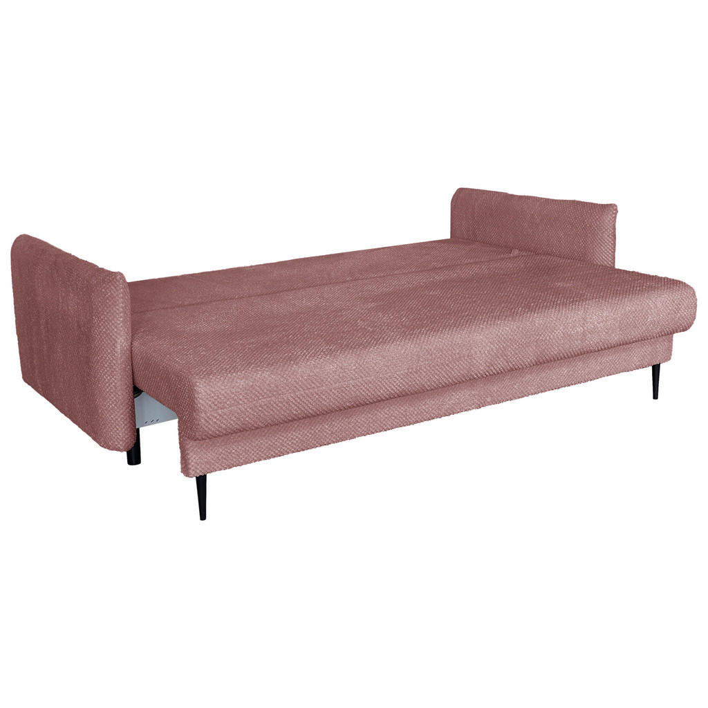 Thumbnail - Mid.you Schlafsofa, Rosa, Textil, 3-Sitzer, Füllung: Polyurethan (Pur), 218x96x102 cm, Made in EU, Liegefunktion, Wohnzi...