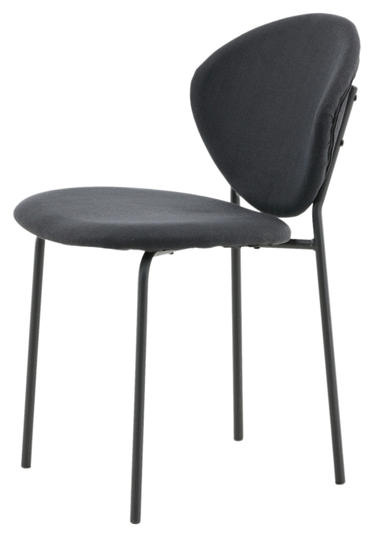 STOLSET 2 styck stål  - svart, Design, metall/textil (46/80/62cm) - Livetastic
