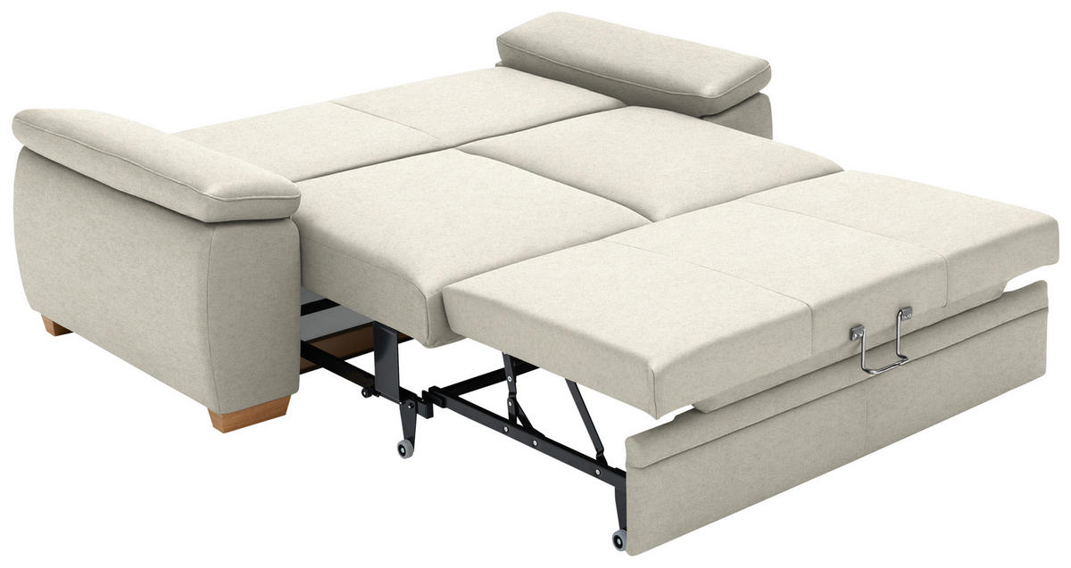 SCHLAFSOFA  in Chenille Naturfarben  - Naturfarben, KONVENTIONELL, Holz/Textil (166/90/100cm) - Beldomo Style