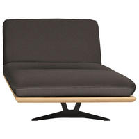 OTTOMANE Dunkelbraun Echtleder  - Dunkelbraun/Beige, Design, Leder/Holz (114/92/165-218cm) - Dieter Knoll