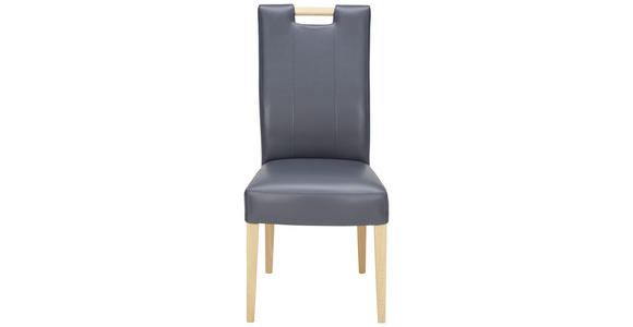 STUHL in Holz, Textil Grau, Buchefarben - Buchefarben/Grau, KONVENTIONELL, Holz/Textil (47/100/64cm) - Cantus