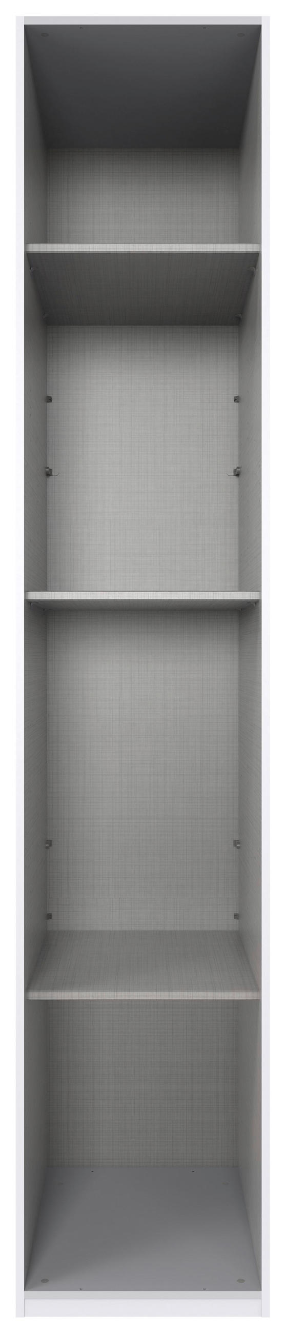DREHTÜRENSCHRANK in Weiss  - Weiss/Alufarben, Modern, Holzwerkstoff/Metall (45/236/58cm) - MID.YOU