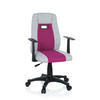 OTOČNÁ ŽIDLE PRO MLÁDEŽ, šedá, pink - šedá/pink, Basics, plast (55/95-105/45cm) - MID.YOU