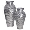 DEKOVASE  - Silberfarben, Design, Metall (26/51/26cm) - Livetastic