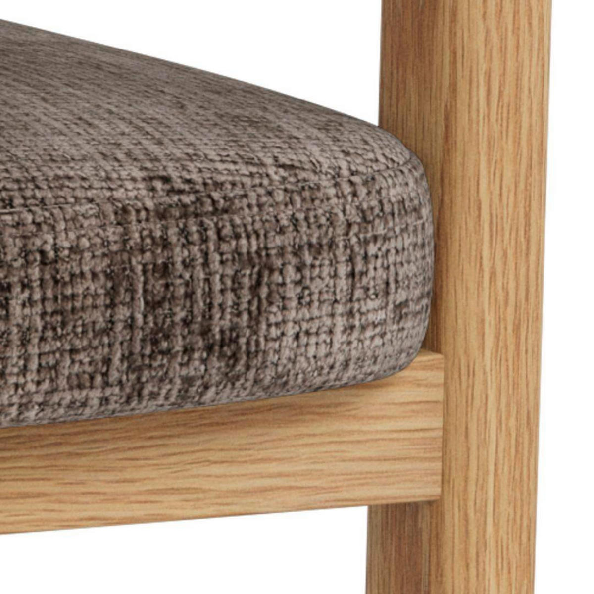 ARMLEHNSTUHL   Chenille  Braun  - Eichefarben/Braun, KONVENTIONELL, Holz/Textil (60/78/54cm) - MID.YOU